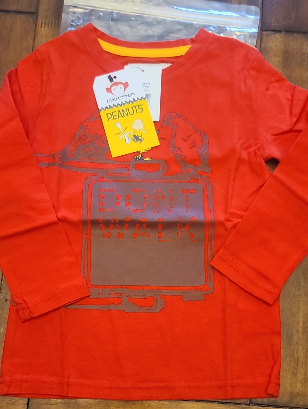 Appaman Peanuts Kids 'Don't Walk' Long Sleeve Tee - Red